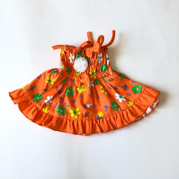 Baby Orange Floral Swimming Suit 9-12M - Picture 2 of 9